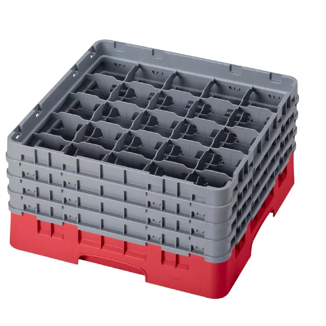 cz197_new.jpg Cambro Camrack Red 25 Compartments Max Glass Height 215mm - Image 1