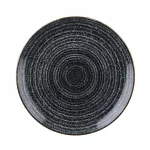 Churchill Studio Prints Homespun Charcoal Black Coupe Plate 260mm