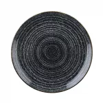 Churchill Studio Prints Homespun Charcoal Black Coupe Plate 217mm