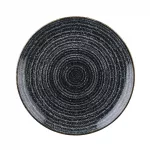 Churchill Studio Prints Homespun Charcoal Black Coupe Plate 165mm