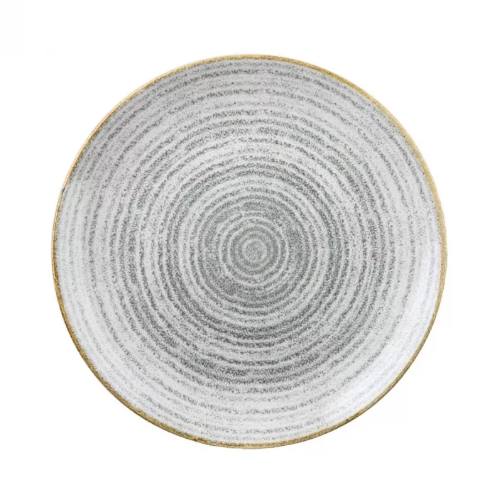 Churchill Studio Prints Homespun Stone Grey Coupe Bowl 248mm (Pack of 12) - Image 1