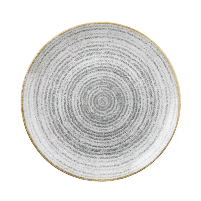 Churchill Studio Prints Homespun Stone Grey Coupe Bowl 182mm (Pack of 12) - Image 1