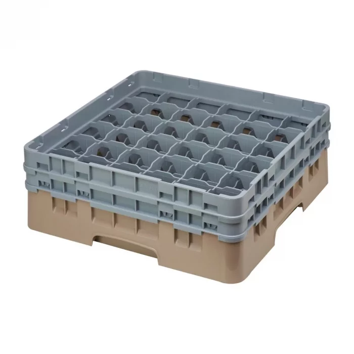 Cambro Camrack Beige 36 Compartments Max Glass Height 133mm - Image 1