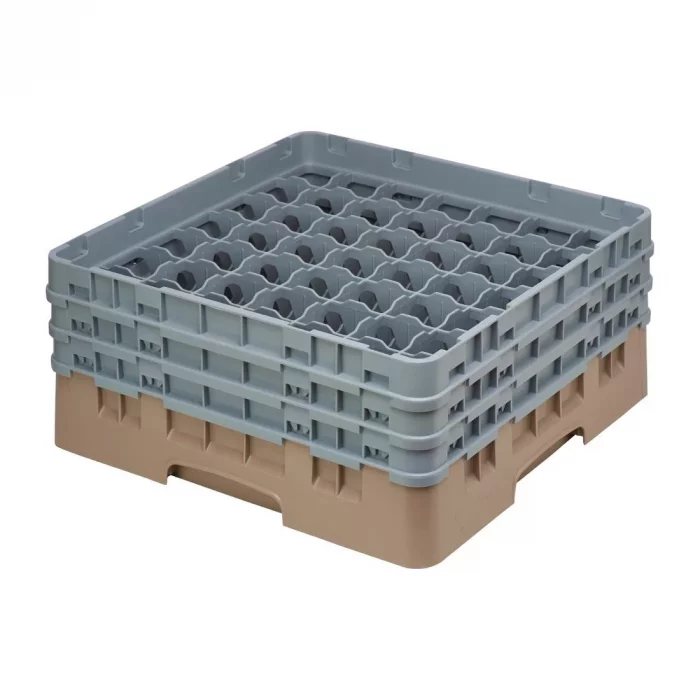 Cambro Camrack Beige 49 Compartments Max Glass Height 174mm - Image 1