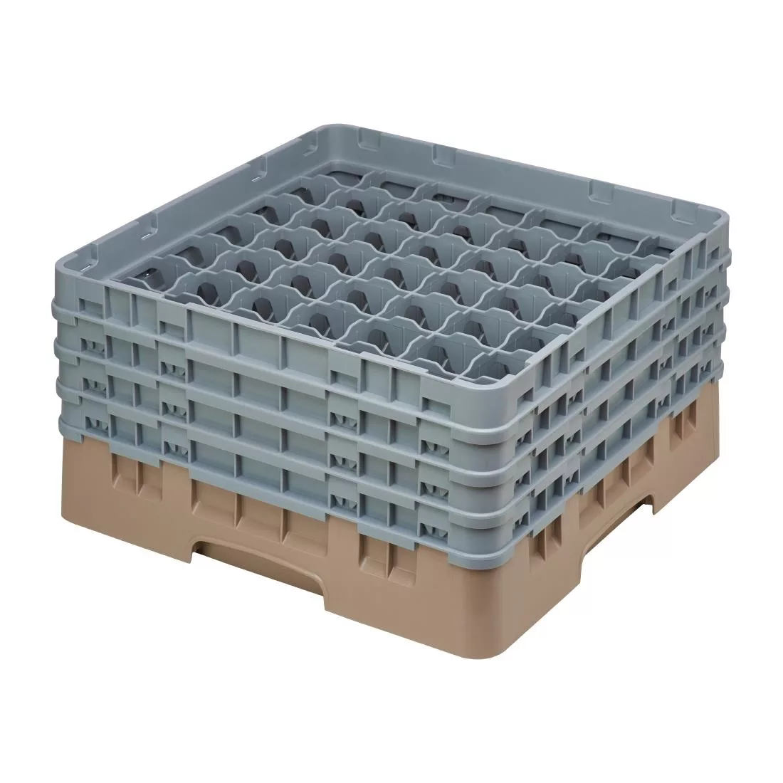 de799_crate.jpg Cambro Camrack Beige 49 Compartments Max Glass Height 215mm - Image 1