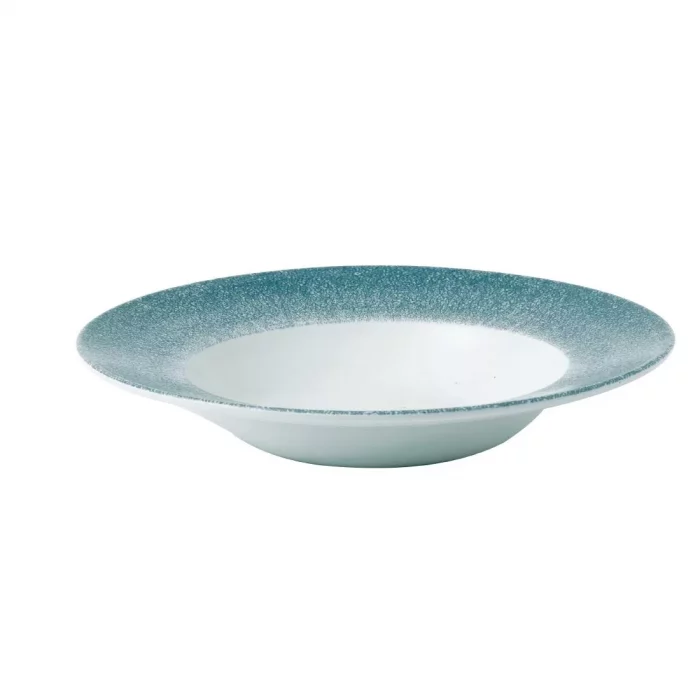Churchill Studio Prints Raku Wide Rim Bowl Topaz Blue 280mm (Pack of 12) - Image 2
