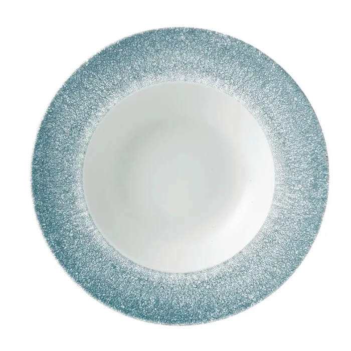 Churchill Studio Prints Raku Wide Rim Bowl Topaz Blue 280mm (Pack of 12) - Image 1