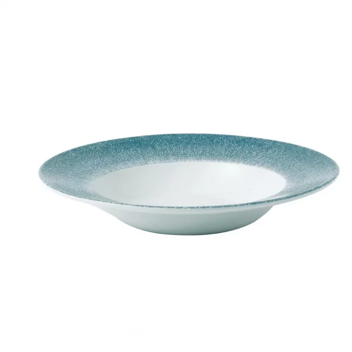 Churchill Studio Prints Raku Wide Rim Bowl Topaz Blue 240mm (Pack of 12) - Image 2