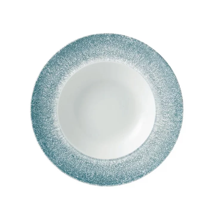 Churchill Studio Prints Raku Wide Rim Bowl Topaz Blue 240mm (Pack of 12) - Image 1