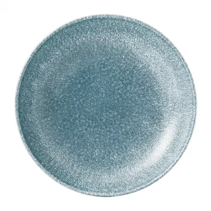 Churchill Studio Prints Raku Round Coupe Bowl Topaz Blue 248mm (Pack of 12) - Image 1