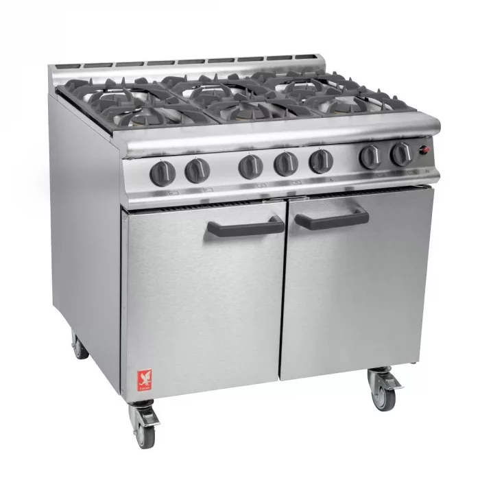 Falcon 6 Burner Dominator Plus Oven Range G3101 Propane Gas with Castors - Image 3