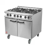 Falcon 6 Burner Dominator Plus Oven Range G3101 Propane Gas with Castors - Image 4