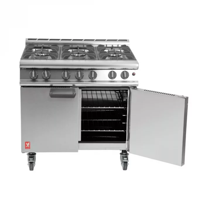 Falcon 6 Burner Dominator Plus Oven Range G3101 Propane Gas with Castors - Image 5