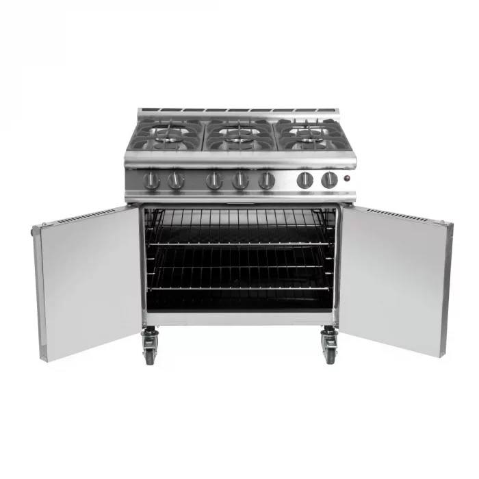 Falcon 6 Burner Dominator Plus Oven Range G3101 Propane Gas with Castors - Image 6