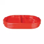 Olympia Kristallon Small Polycarbonate Compartment Food Trays Red 321mm - Image 3