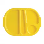 Olympia Kristallon Small Polycarbonate Compartment Food Trays Yellow 321mm
