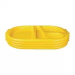 Olympia Kristallon Small Polycarbonate Compartment Food Trays Yellow 321mm - Image 3