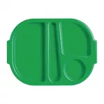 Olympia Kristallon Small Polycarbonate Compartment Food Trays Green 321mm