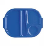 Olympia Kristallon Small Polycarbonate Compartment Food Trays Blue 321mm