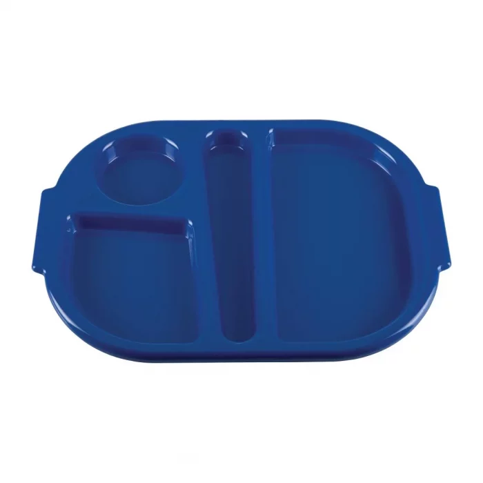 Olympia Kristallon Small Polycarbonate Compartment Food Trays Blue 321mm - Image 4