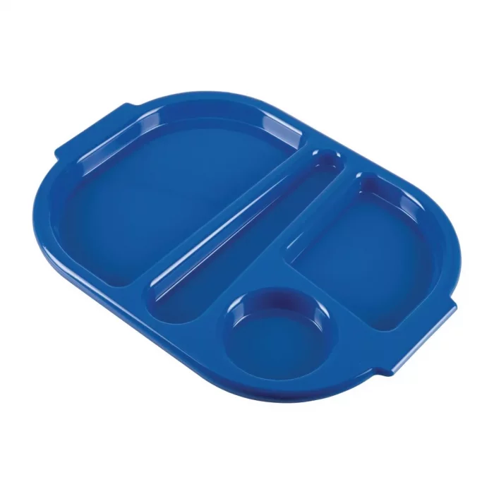 Olympia Kristallon Small Polycarbonate Compartment Food Trays Blue 321mm - Image 5