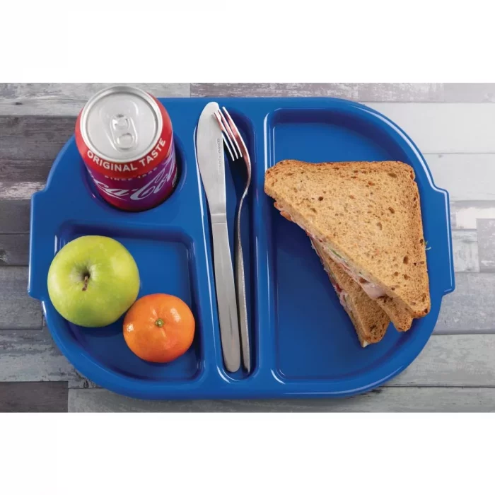 Olympia Kristallon Small Polycarbonate Compartment Food Trays Blue 321mm - Image 7