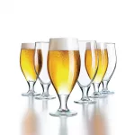 Arcoroc Cervoise Nucleated Stemmed Beer Glasses 320ml CE Marked at 284ml - Image 2