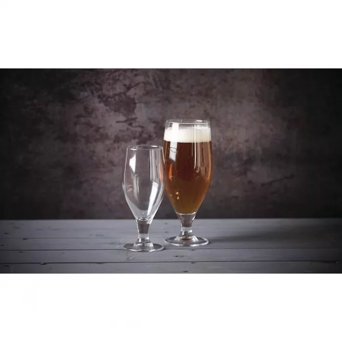 Arcoroc Cervoise Nucleated Stemmed Beer Glasses 320ml CE Marked at 284ml - Image 3