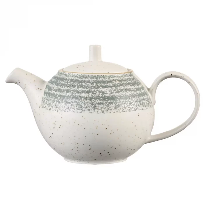 Churchill Studio Prints Homespun Stone Grey Teapot 426ml (Pack of 4) - Image 1