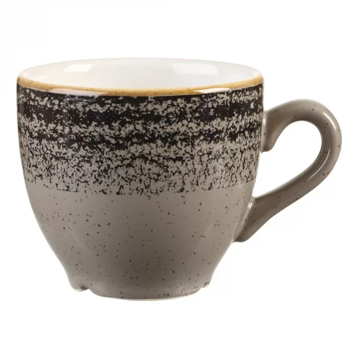 Churchill Studio Prints Homespun Charcoal Black Espresso Cup 100ml 3.5oz - Image 1