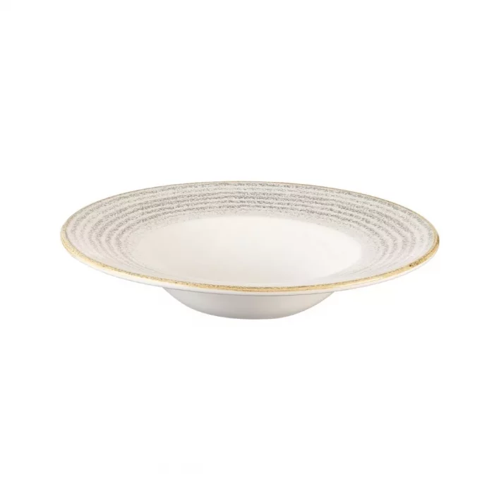Churchill Studio Prints Homespun Stone Grey Wide Rim Bowl 240mm (Pack of 12) - Image 2