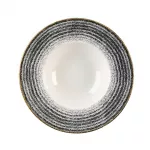 Churchill Studio Prints Homespun Charcoal Black Wide Rim Bowl 280mm