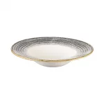 Churchill Studio Prints Homespun Charcoal Black Wide Rim Bowl 280mm - Image 2