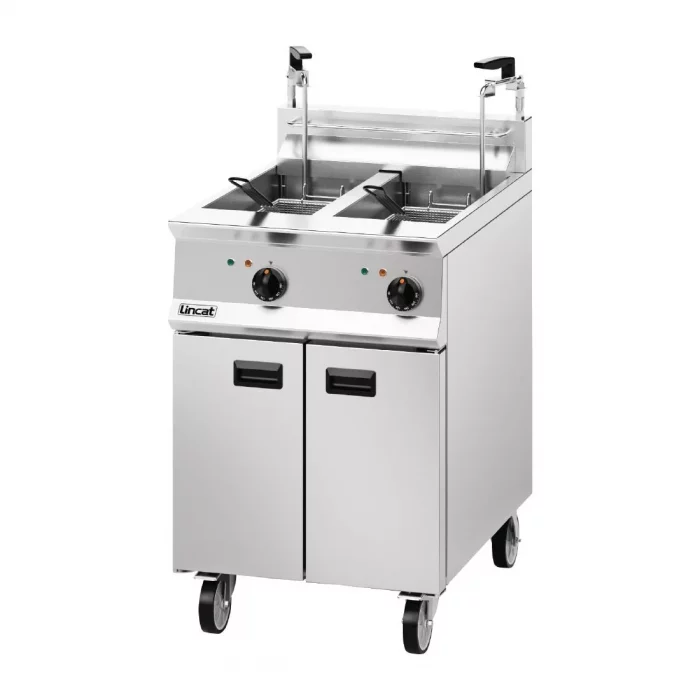 Lincat Opus 800 Twin Tank Twin Basket Free Standing Electric Filtration Fryer OE8113/OP2 - Image 2