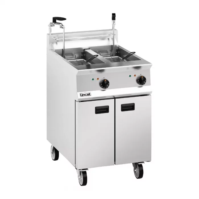 Lincat Opus 800 Twin Tank Twin Basket Free Standing Electric Filtration Fryer OE8113/OP2 - Image 1