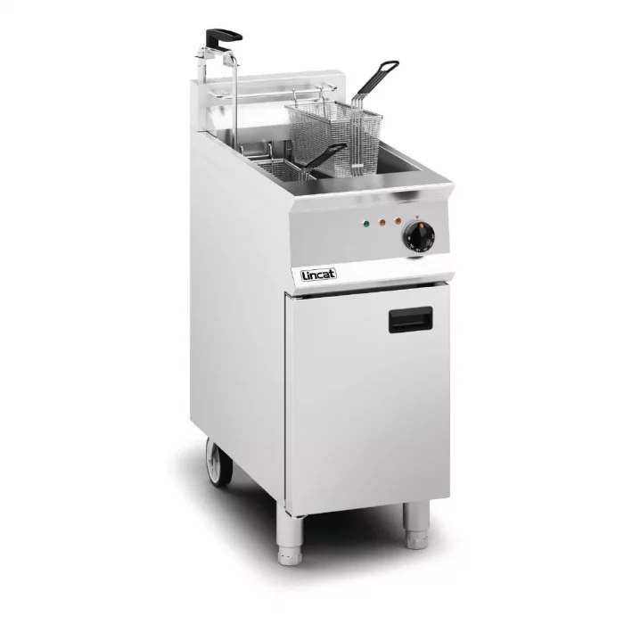 Lincat Opus 800 Single Tank Twin Basket Free Standing Electric Filtration Fryer OE8114/OP - Image 1