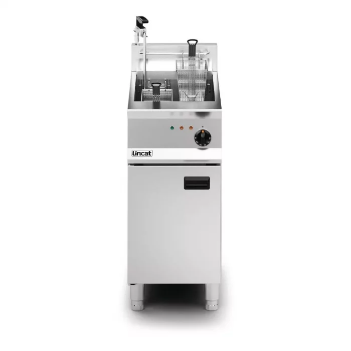 Lincat Opus 800 Single Tank Twin Basket Free Standing Electric Filtration Fryer OE8114/OP - Image 3