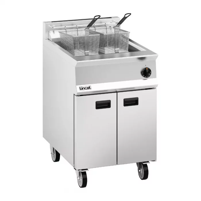 Lincat Opus 800 Single Tank Twin Basket Free Standing Natural Gas Fryer 600mm OG8107 - Image 1