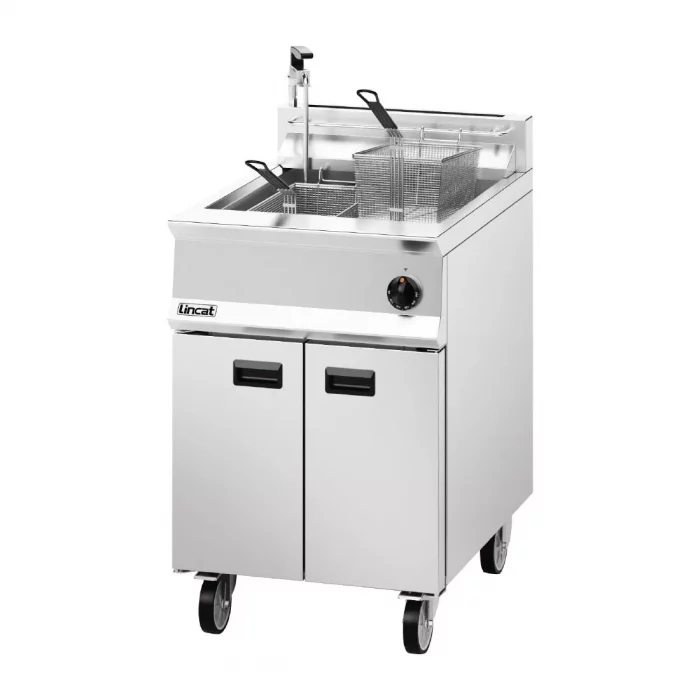 Lincat Opus 800 Single Tank Twin Basket Free Standing Natural Gas Filtration Fryer OG8107/OP - Image 2