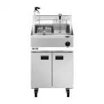 Lincat Opus 800 Single Tank Twin Basket Free Standing Natural Gas Filtration Fryer OG8107/OP - Image 3
