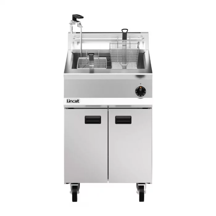 Lincat Opus 800 Single Tank Twin Basket Free Standing Natural Gas Filtration Fryer OG8107/OP - Image 3