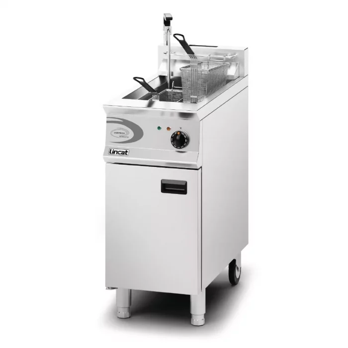 Lincat Vortech Single Tank Twin Basket Free Standing Natural Gas Filtration Fryer OG8115/OP - Image 2
