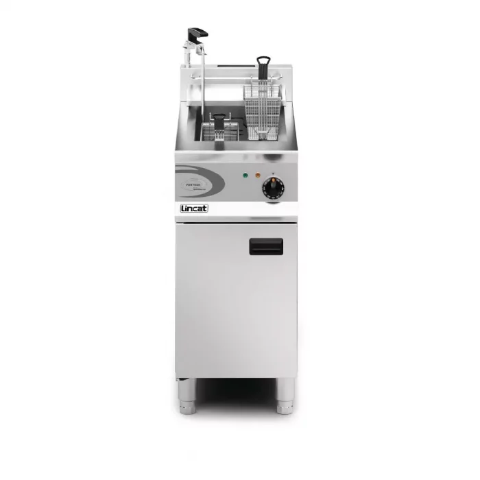 Lincat Vortech Single Tank Twin Basket Free Standing Natural Gas Filtration Fryer OG8115/OP - Image 3