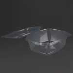 Vegware Compostable PLA Hinged-Lid Deli Containers 680ml / 24oz (Pack of 200) - Image 4