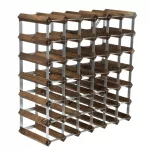 Wine Rack Dark Wood 42 Bottle - Image 2