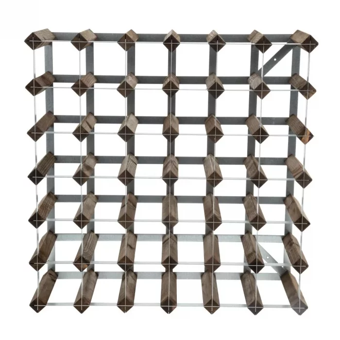 Wine Rack Dark Wood 42 Bottle - Image 3
