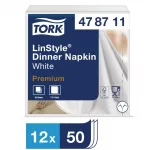 Tork Premium Linstyle Dinner Napkin White 40x40cm 1/4 Fold (Pack of 12) - Image 2
