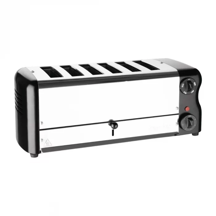 Rowlett Esprit 6 Slot Toaster Jet Black w/2x Additional Elements & Sandwich Cage - Image 1