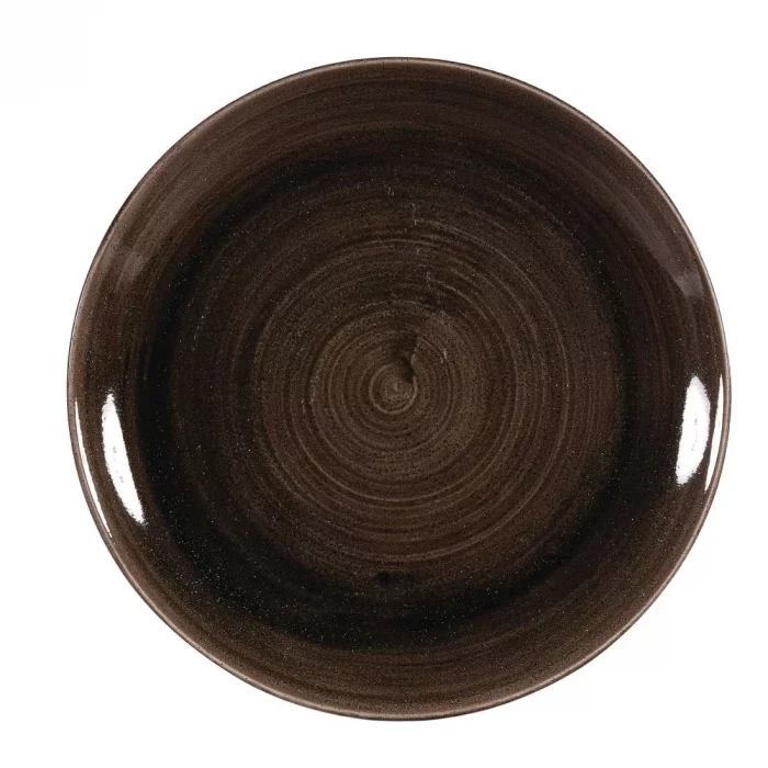 Churchill Stonecast Patina Coupe Plates Black 260mm (Pack of 12) - Image 1