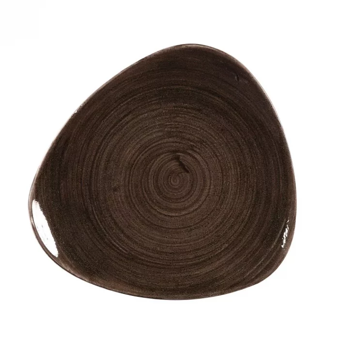 Churchill Stonecast Patina Triangular Plates Black 229mm (Pack of 12) - Image 1